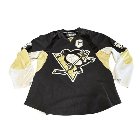 Sidney Crosby Pittsburgh Penguins 2010-2011 Inaugural Patch Jersey Black Size 52 - Picture 1 of 14
